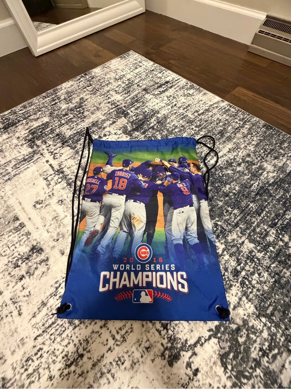 2016 World Series Champions Blue Drawstring Backpack
